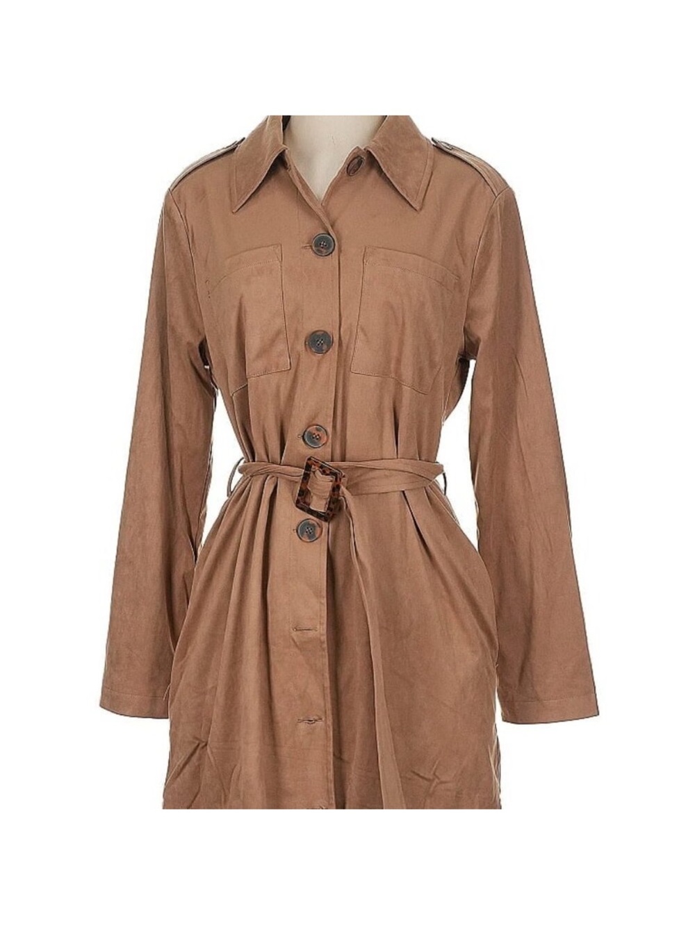 Danielle Bernstein By WeWoreWhat Safari Suede Jacket Mini Dress